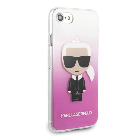 Karl Lagerfeld KLHCI8TRDFKPI iPhone 7/8 SE 2020 / SE 2022 rózsaszín színátmenetes ikonikus Karl