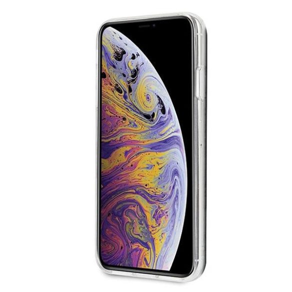 Karl Lagerfeld KLHCI65ICGBK Iconic Glitter tok iPhone XS Max - fekete