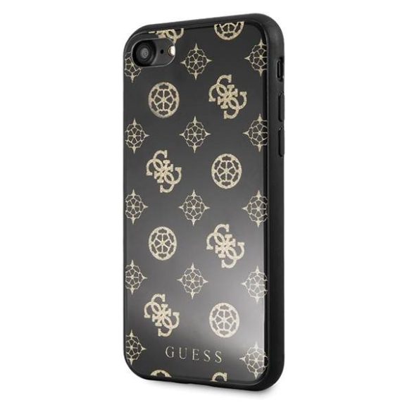Guess GUHCI8TGGPBK iPhone 7/8/SE 2020 / SE 2022 fekete Peony G Double Layer Glitter keménytok