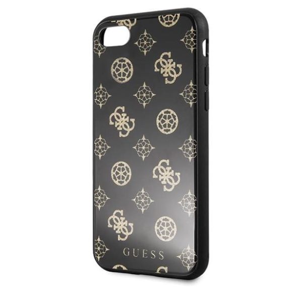 Guess GUHCI8TGGPBK iPhone 7/8/SE 2020 / SE 2022 fekete Peony G Double Layer Glitter keménytok