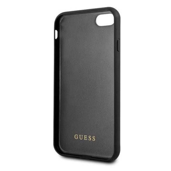 Guess GUHCI8TGGPBK iPhone 7/8/SE 2020 / SE 2022 fekete Peony G Double Layer Glitter keménytok