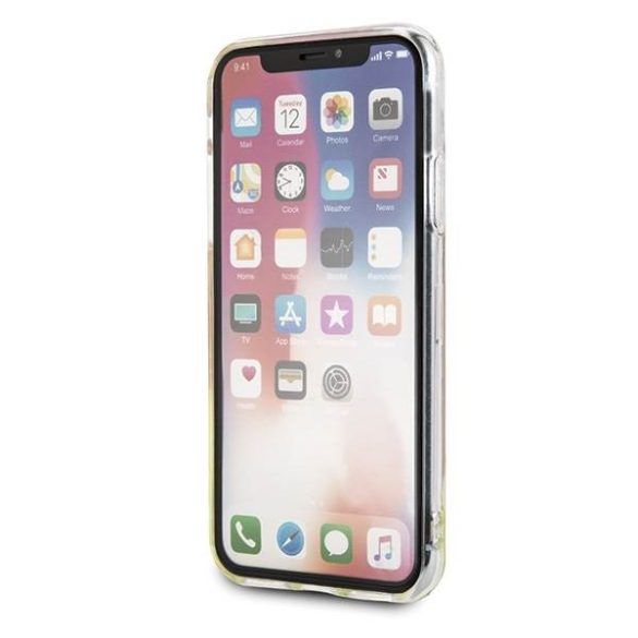 Guess GUHCPXGLCPI iPhone X/Xs rózsaszín California foszforeszkáló keménytok