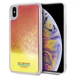   Guess GUHCI65GLCPI iPhone Xs Max rózsaszín California foszforeszkáló keménytok