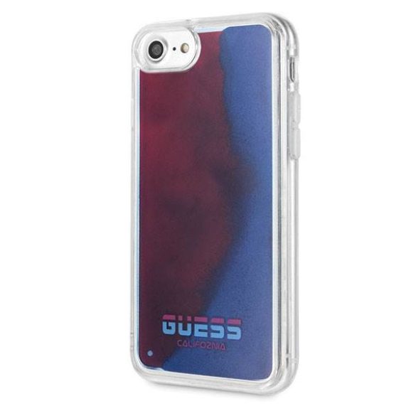 Guess GUHCI8GLCRE iPhone 7/8/SE 2020 piros California foszforeszkáló keménytok