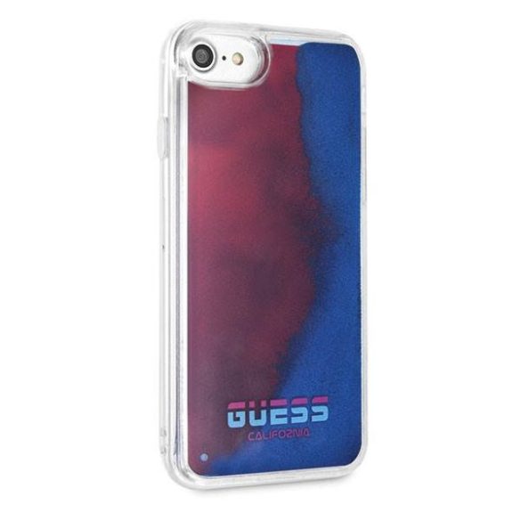 Guess GUHCI8GLCRE iPhone 7/8/SE 2020 piros California foszforeszkáló keménytok