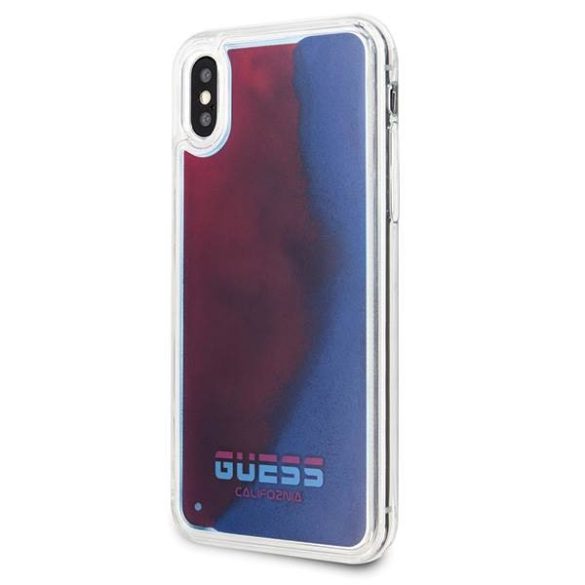 Guess GUHCPXGLCRE iPhone X/Xs piros California foszforeszkáló keménytok