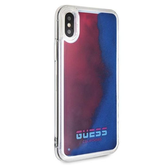 Guess GUHCPXGLCRE iPhone X/Xs piros California foszforeszkáló keménytok