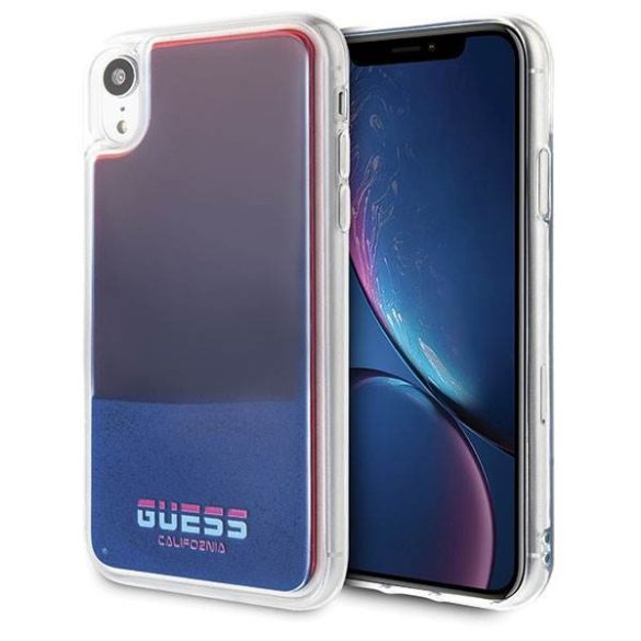 Guess GUHCI61GLCRE iPhone Xr piros California foszforeszkáló keménytok