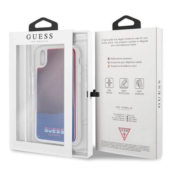 Guess GUHCI61GLCRE iPhone Xr piros California foszforeszkáló keménytok