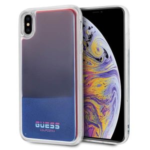 Guess GUHCI65GLCRE iPhone Xs Max piros California foszforeszkáló keménytok