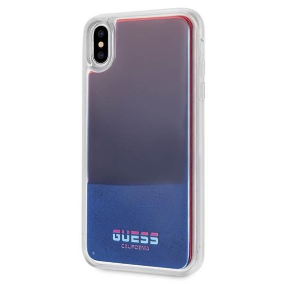 Guess GUHCI65GLCRE iPhone Xs Max piros California foszforeszkáló keménytok