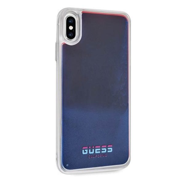 Guess GUHCI65GLCRE iPhone Xs Max piros California foszforeszkáló keménytok