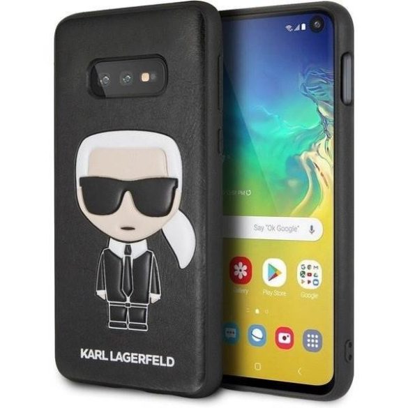 Karl Lagerfeld KLHCS10 LIKPUBK S10e G970 keménytok fekete ikonikus Karl dombornyomott tok