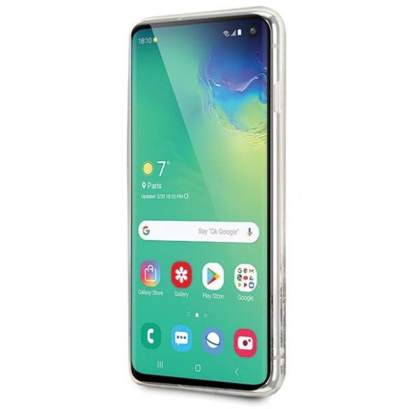 Karl Lagerfeld KLHCS10 ROGO Samsung Galaxy S10 G973 fekete & arany csillogós keménytok
