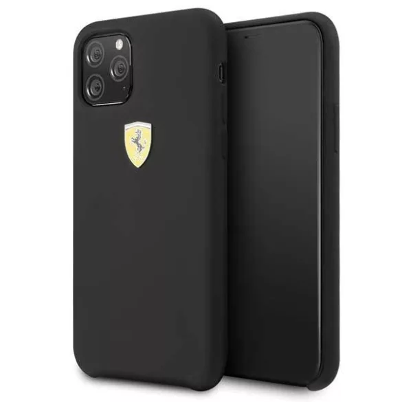 Ferrari keménytok FESSIHCN65BK iPhone 11 Pro Max fekete szilikon tok