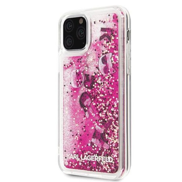 Karl Lagerfeld KLHCN58ROPI iPhone 11 Pro rózsaarany keménytok csillogó