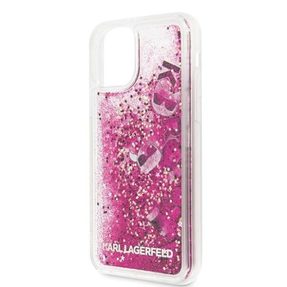 Karl Lagerfeld KLHCN58ROPI iPhone 11 Pro rózsaarany keménytok csillogó