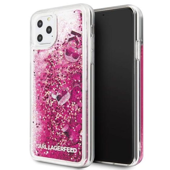 Karl Lagerfeld KLHCN65ROPI iPhone 11 Pro Max rózsaarany csillogós keménytok