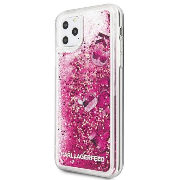 Karl Lagerfeld KLHCN65ROPI iPhone 11 Pro Max rózsaarany csillogós keménytok