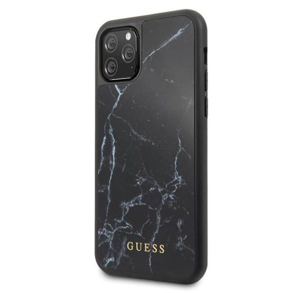 Guess GUHCN58HYMABK iPhone 11 Pro fekete márvány tok