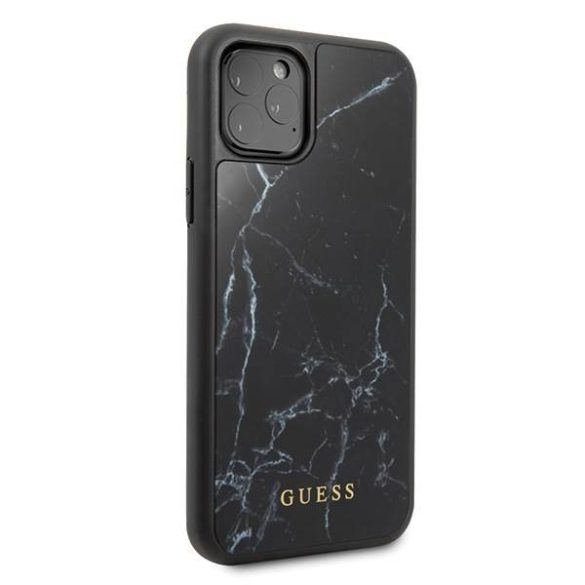 Guess GUHCN58HYMABK iPhone 11 Pro fekete márvány tok