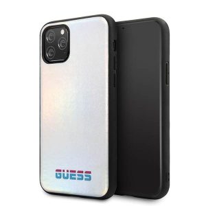 Guess GUHCN58BLD iPhone 11 Pro ezüst irizáló keménytok