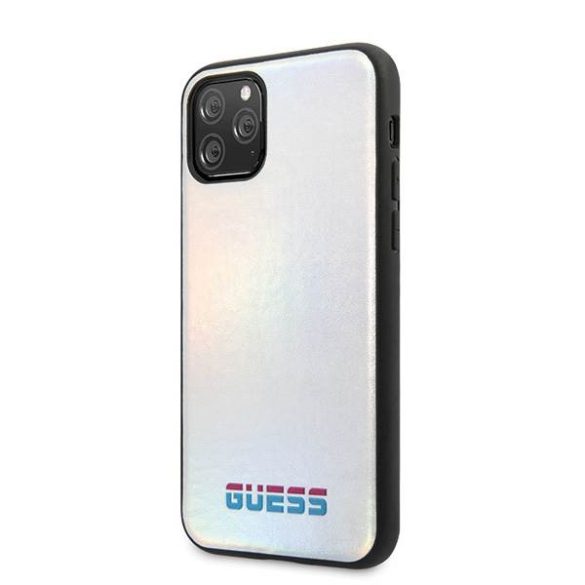 Guess GUHCN58BLD iPhone 11 Pro ezüst irizáló keménytok