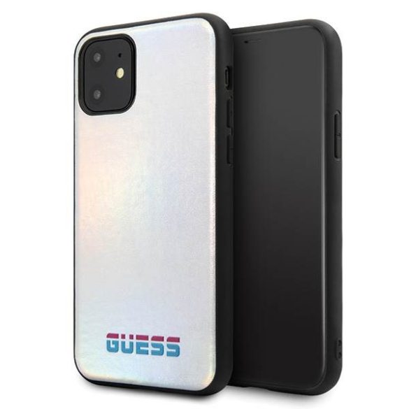 Guess GUHCN65BLD iPhone 11 Pro Max ezüst irizáló keménytok