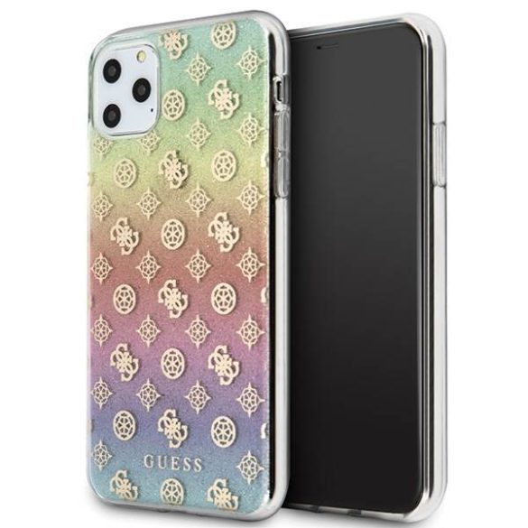 Guess GUHCN65PEOML iPhone 11 Pro Max többszínű irizáló 4G bazsarózsa keménytok