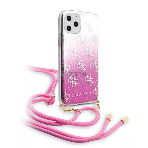 Guess GUHCN65WO4GPI iPhone 11 Pro Max rózsaszín kemény tok 4G Gradient