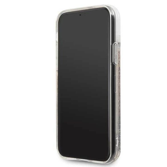 Guess GUHCN61GLHFLGO iPhone 11 6,1" / Xr arany csillogó szivecskés keménytok