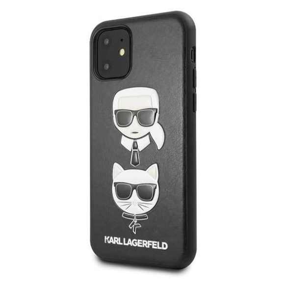 Karl Lagerfeld KLHCN61KICKC iPhone 11 6,1" / Xr fekete Karl & Choupette keménytok