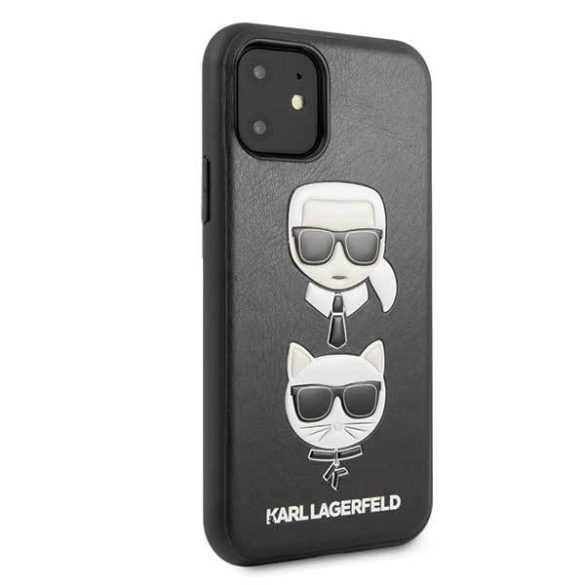 Karl Lagerfeld KLHCN61KICKC iPhone 11 6,1" / Xr fekete Karl & Choupette keménytok