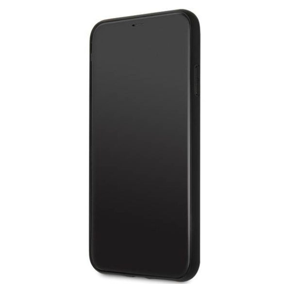 Guess GUHCN65LGMLBK iPhone 11 Pro Max fekete csillogó logós keménytok