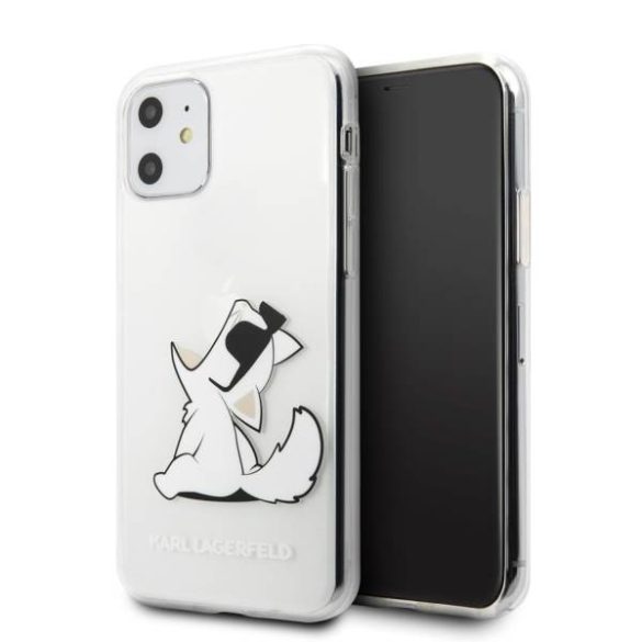 Karl Lagerfeld KLHCN61CFNRC iPhone 11 6,1" / Xr átlátszó Choupette Fun keménytok
