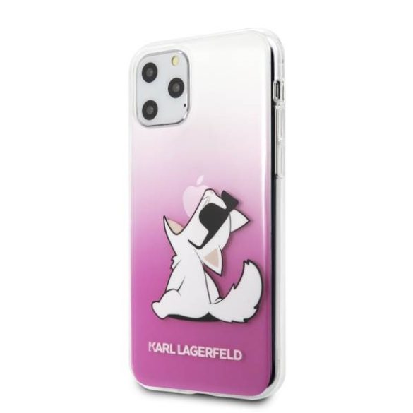 Karl Lagerfeld KLHCN58CFNRCPI iPhone 11 Pro rózsaszín Choupette Fun keménytok