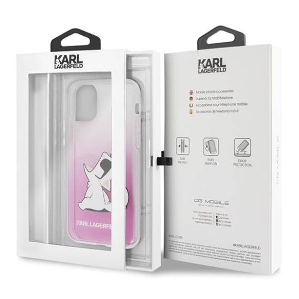 Karl Lagerfeld KLHCN58CFNRCPI iPhone 11 Pro rózsaszín Choupette Fun keménytok