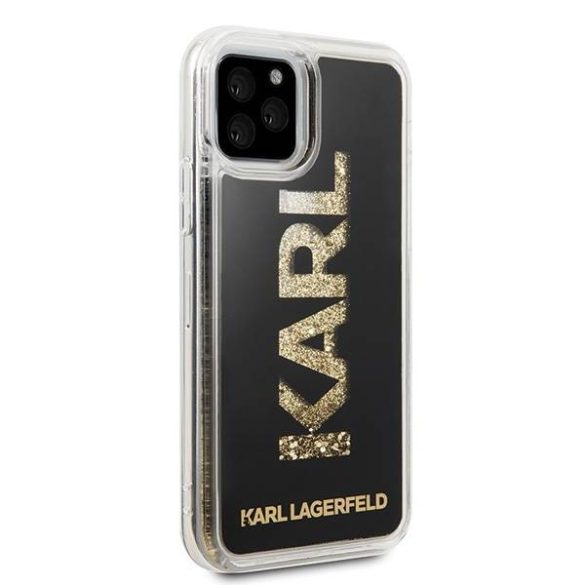 Karl Lagerfeld KLHCN58KAGBK iPhone 11 Pro fekete Karl logo Glitter tok