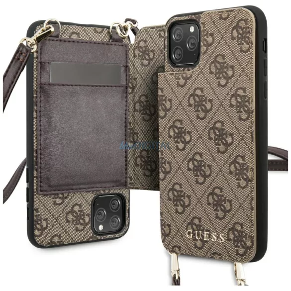 Guess GUHCN65CB4GB iPhone 11 Pro Max/barna kemény tok 4G Crossbody