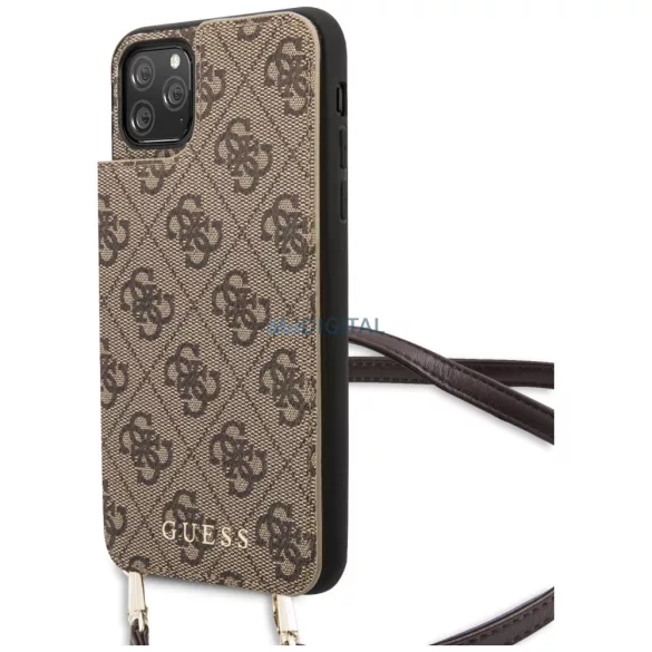 Guess GUHCN65CB4GB iPhone 11 Pro Max/barna kemény tok 4G Crossbody