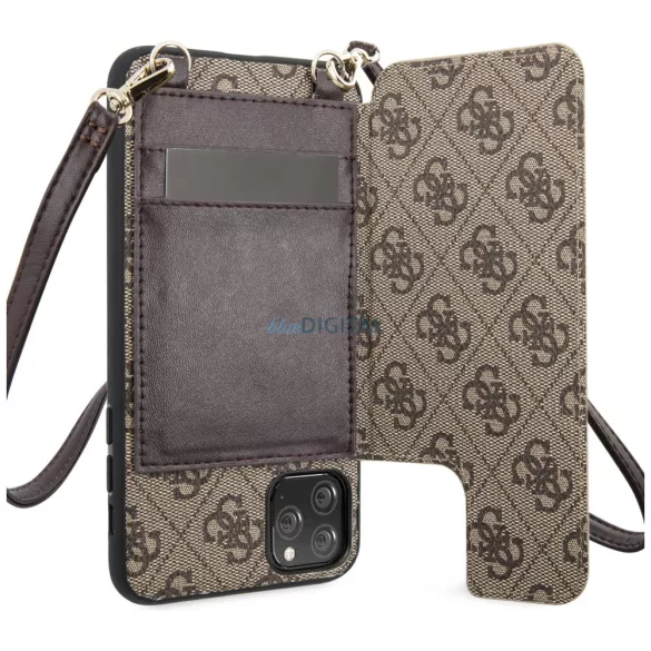 Guess GUHCN65CB4GB iPhone 11 Pro Max/barna kemény tok 4G Crossbody