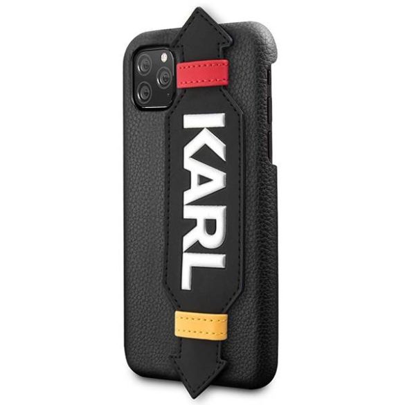 Karl Lagerfeld KLHCN58HDAWBK iPhone 11 Pro 5,8" keménytok fekete pánttal