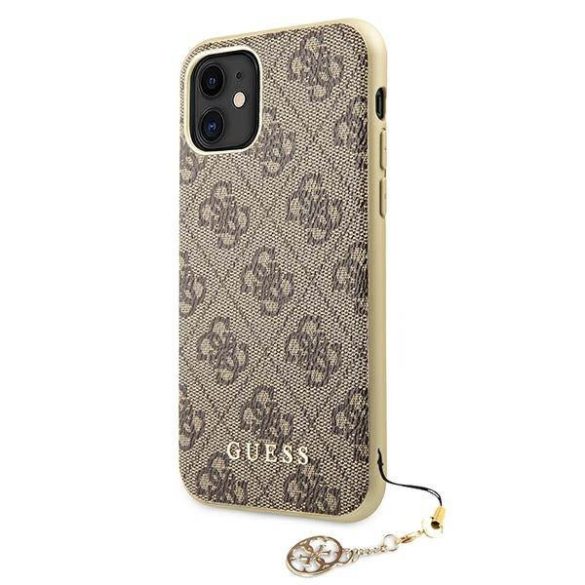 Guess GUHCN61GF4GBR iPhone 11 6,1" / Xr barna 4G Charms Collection keménytok