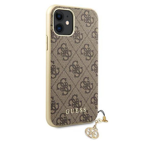 Guess GUHCN61GF4GBR iPhone 11 6,1" / Xr barna 4G Charms Collection keménytok