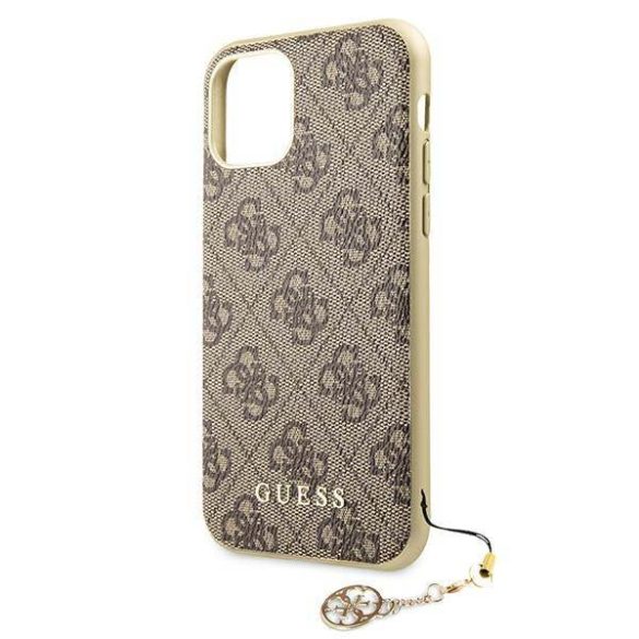 Guess GUHCN61GF4GBR iPhone 11 6,1" / Xr barna 4G Charms Collection keménytok