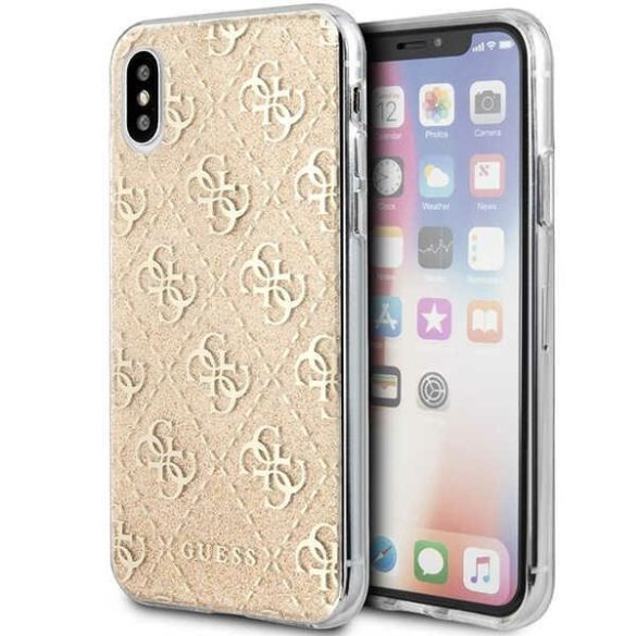 Guess GUHCPXPCU4GLGO iPhone X/Xs arany keménytok  4G Glitter