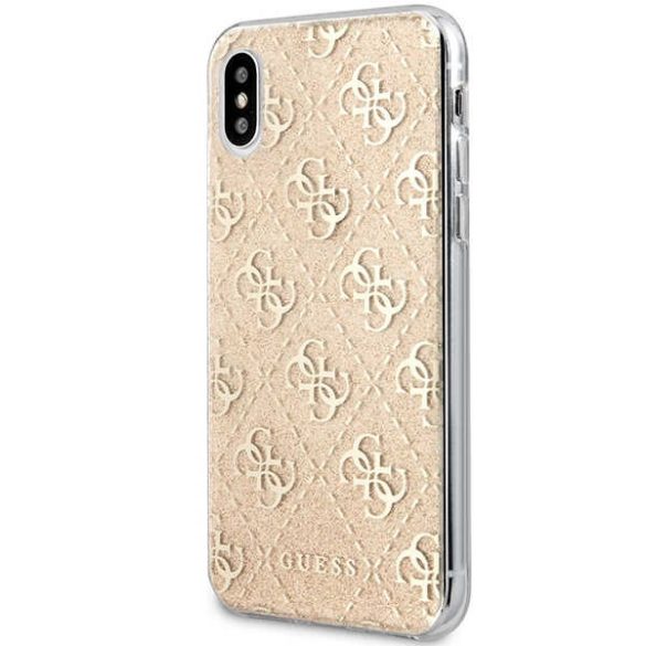 Guess GUHCPXPCU4GLGO iPhone X/Xs arany keménytok  4G Glitter