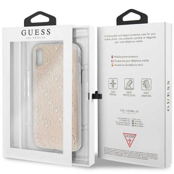 Guess GUHCPXPCU4GLGO iPhone X/Xs arany keménytok  4G Glitter