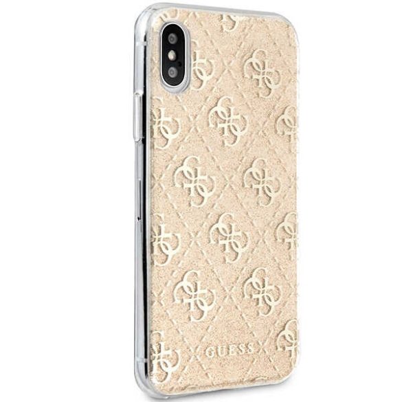 Guess GUHCPXPCU4GLGO iPhone X/Xs arany keménytok  4G Glitter