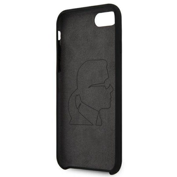 Karl Lagerfeld KLHCI8SLGKBK iPhone 7/8 /SE 2020/ SE 2022 keménytok fekete szilikon Triple Head